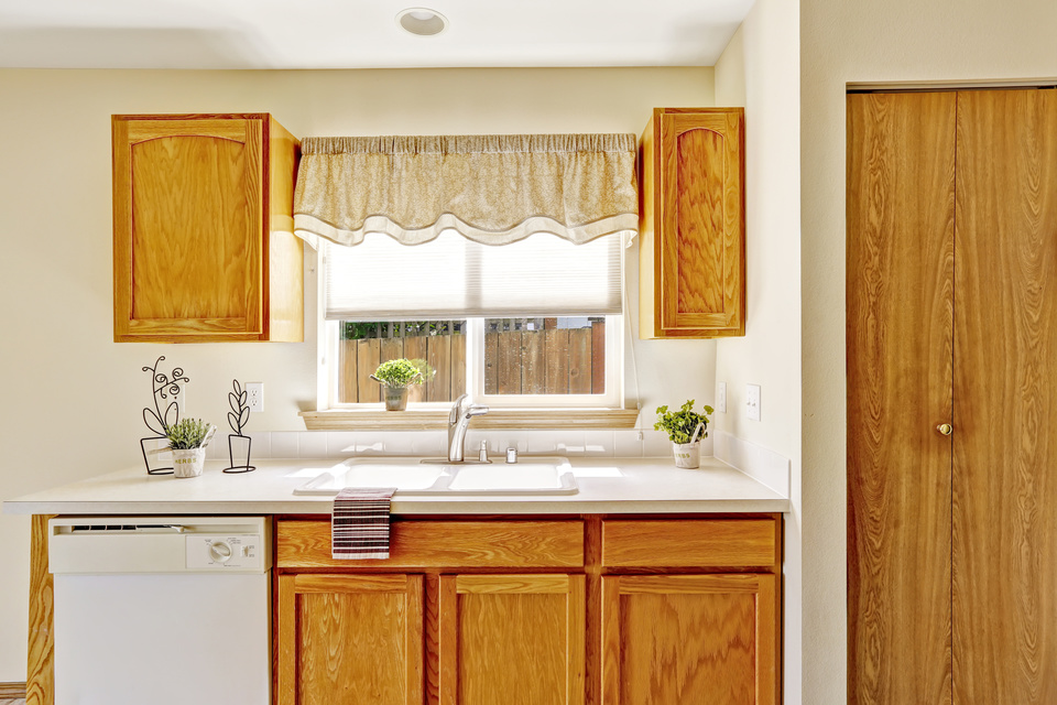 Kitchen furniture with window view